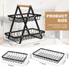 CHPHI 2 Tier Fruit Basket for Kitchen, Metal Fruit and