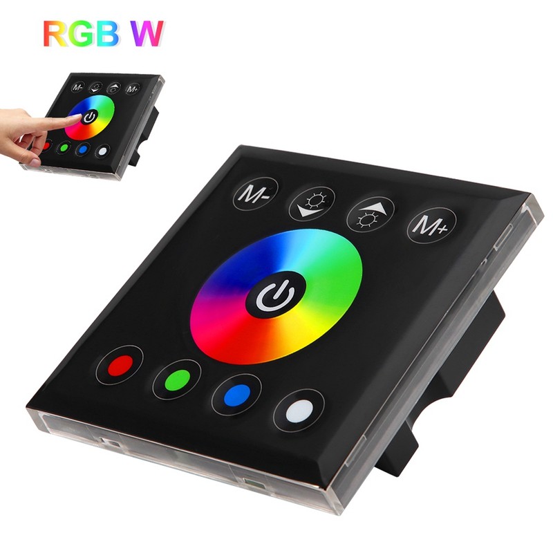 Wall Mounted Colorful RGBW LED Touch Panel Controller Dimmer Switch