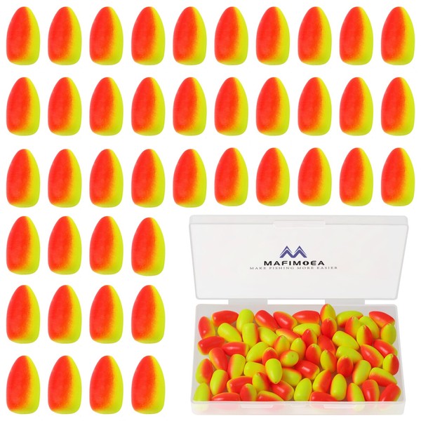 MAFIMOEA 80/60/45 PCS Bullet Fishing Foam Floats Snell Float Surf