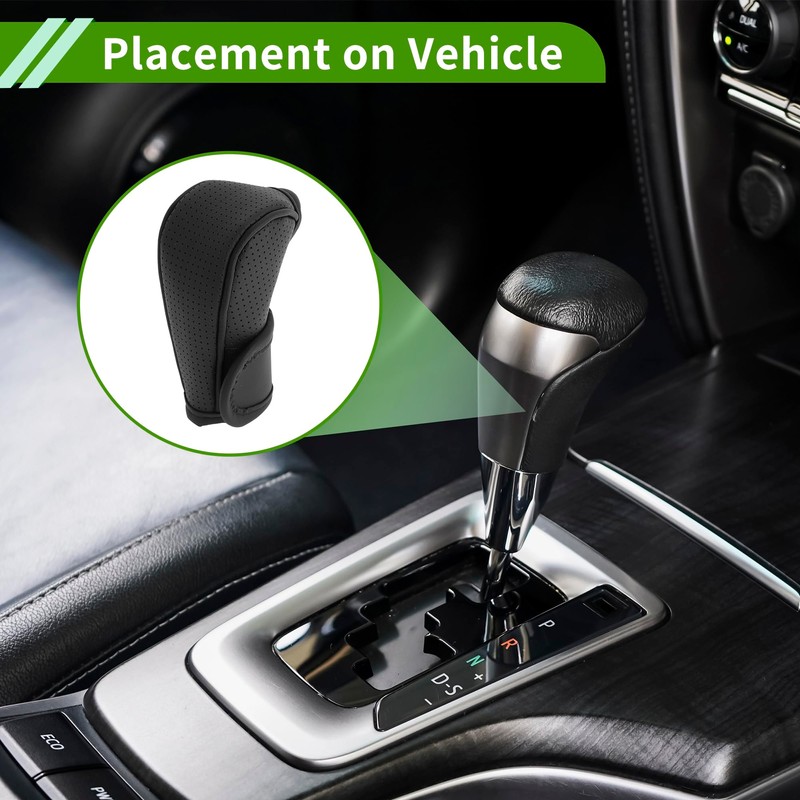Universal 11.5x5cm/4.53"x1.97" Gear Shift Knob Cover Anti-Slip Stick Shifting Handle