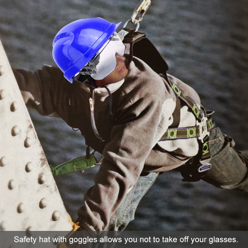 Visor Helmet Hard Hat Defender Built in Goggles Helmet Safety