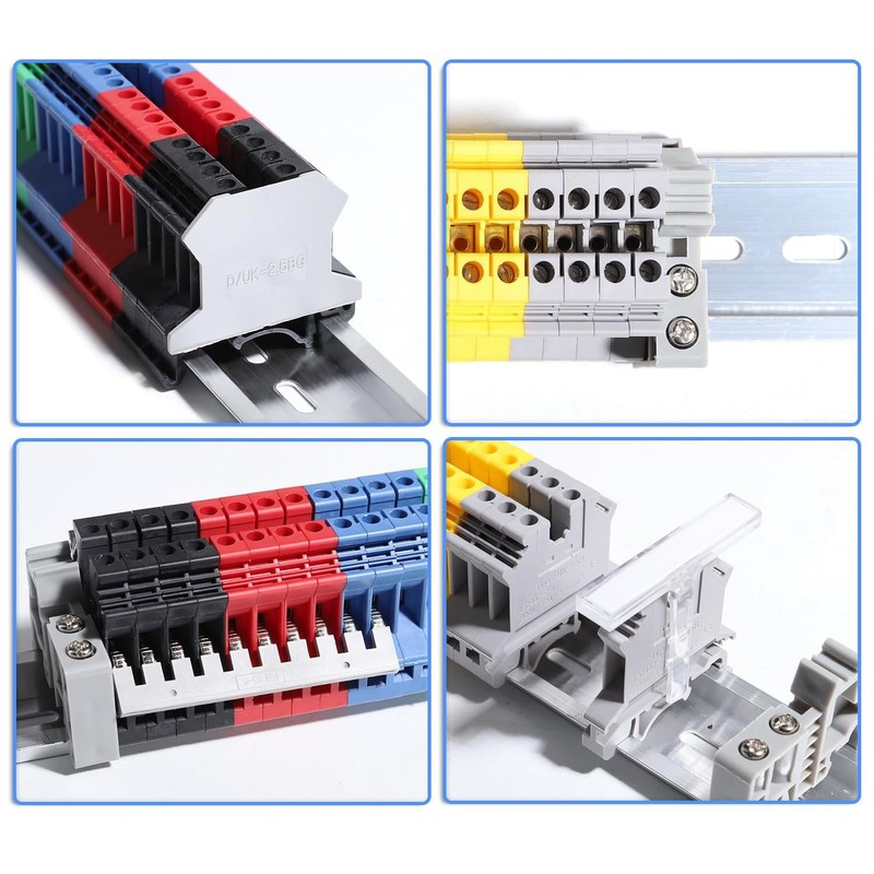 XINTAIHELE DIN Rail Terminal Blocks Kit DK2.5N Terminal Block Connectors