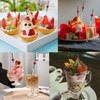 100 Pcs Cocktail Sticks 4.7 Inch, Fancy Toothpicks for Appetizers,