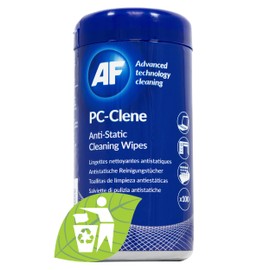 AF Anti Static PC Cleaning Wipes - for PC & Laptop Hard Surfaces, Desk, Desk Phone, VR, Headset, Games Console & Controller, Printers & More.
