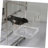 Mipcase Acrylic Thickened Bird Bathing Tub Transparent Shower Basin for