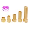 BesNPT 5 Pack 1/2" Male To 1/2" Female Brass Pipe