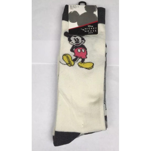 High Point Design Mickey Mouse 2 Pair Pack Socks Size