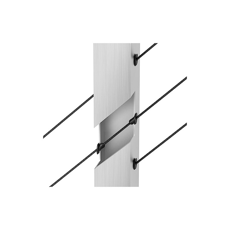 BLIKA 100 Pack 45 Degree Cable Railing Rubber Grommets for