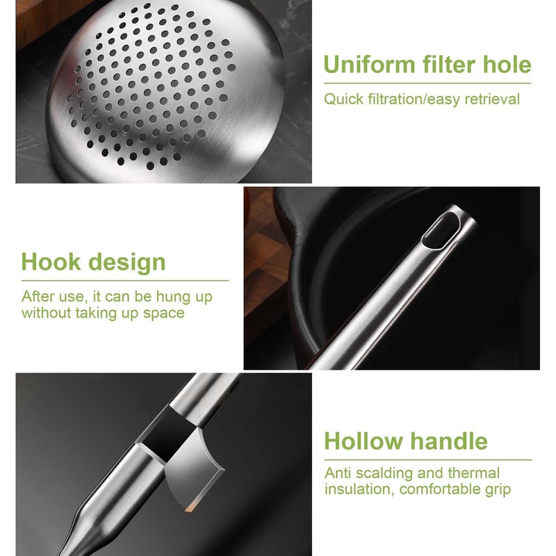Stainless Steel Skimmer Slotted Spoon Skimmer for Cooking Strainer Spoon