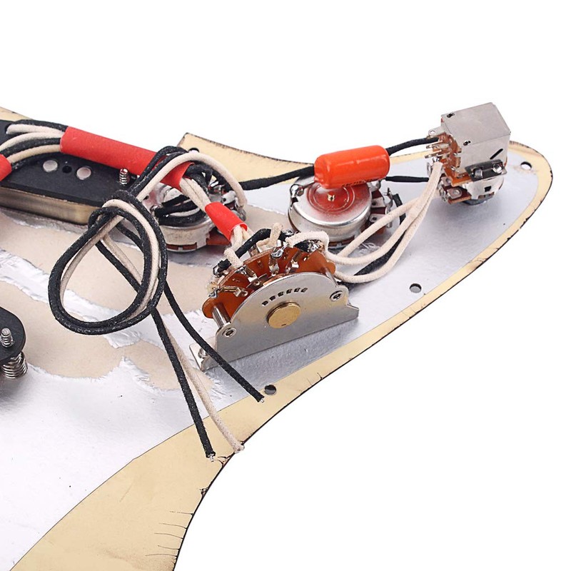 Alnicov 3-Ply Prewired Loaded Pickguard Scratchplate Backplate with SSS Alnico