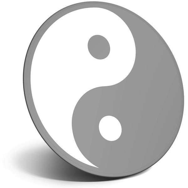 Magnet for Refrigerator, Fridge BW - Yin Yang Yoga Meditation