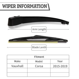 HODEE Rear Wiper Arm Blade Nut Set Replacement for Corsa 2015-2019,Rear Windshield Wiper Cover Accessories Assembly,Back Window Cap,Replace