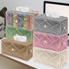 KaloKalo Handmade Tissue Box Cover Decorative Macrame Boho Rectangle Tissue