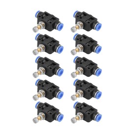 10 pcs Air Flow Control Valve, 6mm Pneumatic Push to Connect Air Flow Control Valve