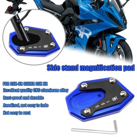 FOR GSX-8R 2024 GSX8R GSX 8R Motorcycle Kickstand Foot Side Stand Extension Pad Support Plate GSX8R Pedal Footrest gsx8r 2023-2024 Motorcycle Accessories (Blue)