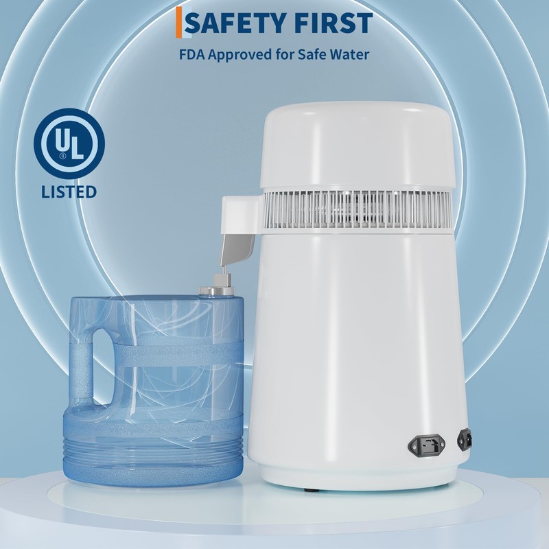 GarveeHome Water Distillers for Home Countertop, 1 gal/4 L Stainless
