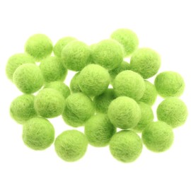 Zasy 20mm Wool Felt Balls Party Home Decoration Beads Handmade 30pcs (Light Green)