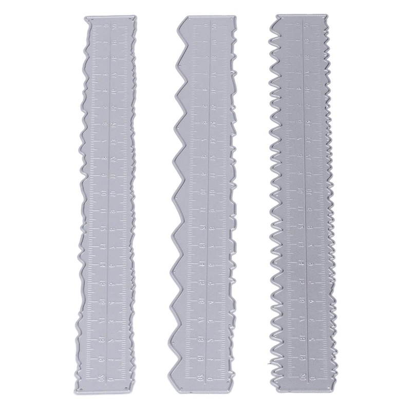 Irregular Edges Ruler, Carbon Steel Paper Tearing Ruler, Embossing Lightweight