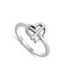 Cross Heart Faith Love Christian Purity Ring 925 Sterling Silver