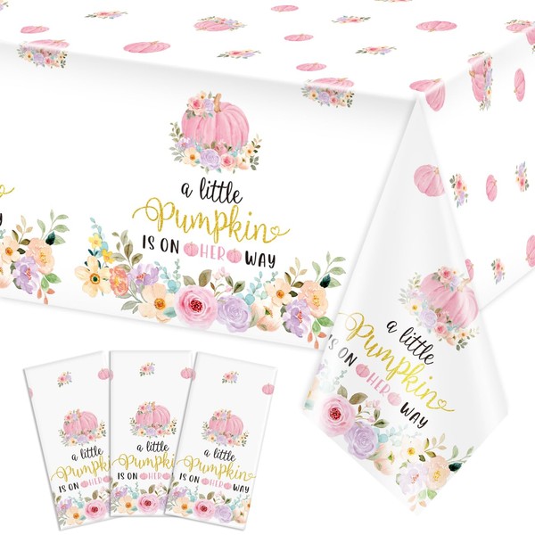 A Little Pumpkin is On Her Way Tablecloths, Girl Little