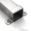 JfwuHap Square Pipe Clamp 10 Pcs, Stainless Steel, Silver, 30mm