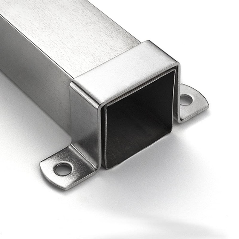 JfwuHap Square Pipe Clamp 10 Pcs, Stainless Steel, Silver, 30mm