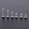 Fafeicy 60 pieces M6 round head screws, stainless steel hexagon