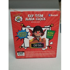 Clock Ryan's World Red Titan Kid's Alarm Clock with Bluetooth Speaker