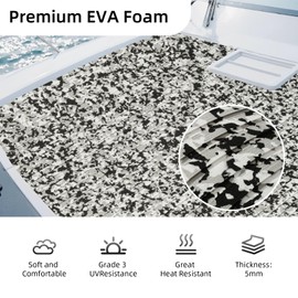 Hjdeck Boat Flooring Camo EVA Foam Boat Decking Self-Adhesive Backing 94.5"x35.4" Non-Slip Boat Flooring 5mm Soft Foam Decking for Boats Yacht Kayak Motorboat RV Swimming Pool Golf Cart Cooler Tops