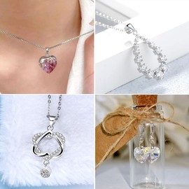 Craftdady 12Pcs 925 Sterling Silver Snap on Bails & Ice Pick Pinch Bails Pendant Charm Clasp Clip Connector Fingdings for Jewellery Making Necklace