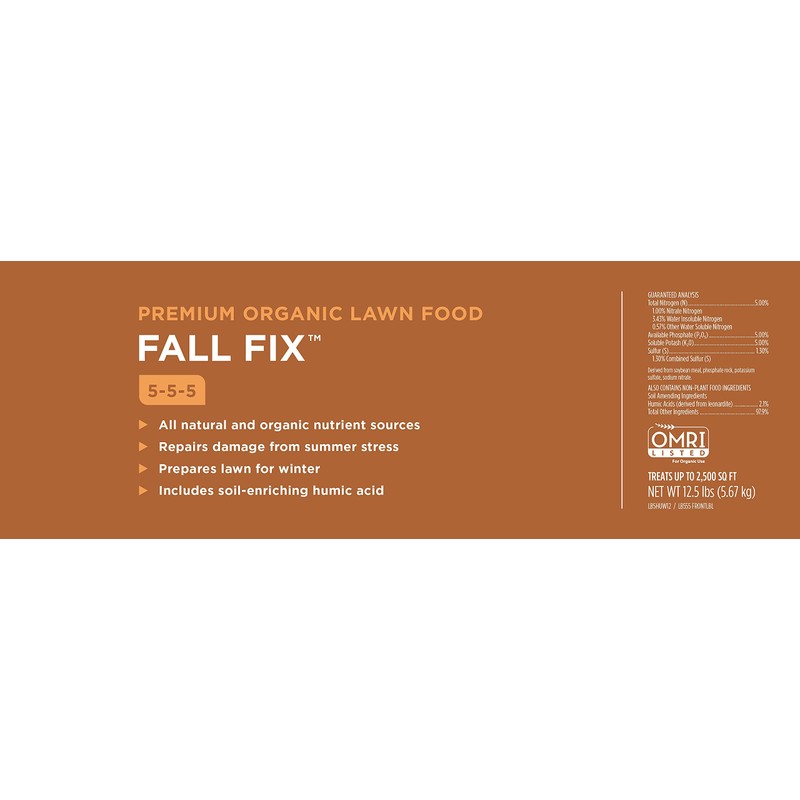 Lawnbox Fall Fix 5-5-5 100% Organic Grass Fertilizer 12.5 lb