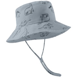ORVINNER Baby Sun Hat Cotton, Toddler UPF 50+ Sun Protection Beach Bucket Hat Kids Boys Girls Wide Brim Summer Play Hat, A3 - Light Gray, 2-4 Years