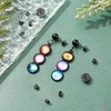UNICRAFTALE About 50pcs 5 Styles Electrophoresis Black Earring Back Nut