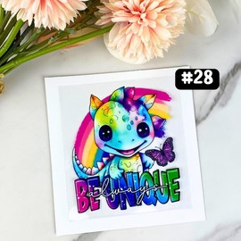 UV DTF DECALS, 4" height, Cup Decals, Cup Stickers, Cup Decor - Decal: #28 - Be Unique