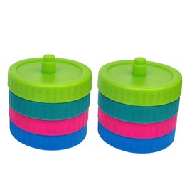 8 Pack Mason Jar Fermentation Pickle Pipes - Airlock Fermentation Lids Fermenter Caps for Wide Mouth Mason Jars （Jars Not Included）(8 Lids with Airlock)