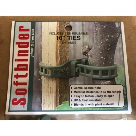 GardenWorks Garden Works Softbinder 10" Plant & Tree Ties, 10-count, Easy to Fasten **