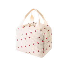 Nanxson Cute Lunch Bag for Women Men Insulated Lunch Tote Bag Leakproof Cooler Lunch Box for Travel Work Picnic(9L,White Strawberry)