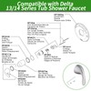 gcbcrit RP48717 Shower Handle Replacement, Metal Lever Handle Kit