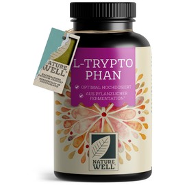 L-Tryptophan High Dose - 300 x L-Tryptophan Capsules - 500 mg L-Tryptophan per Capsule - 10 Months Range - Vegan L-Tryptophan from Fermentation - Laboratory Tested, No Unwanted Additives, Vegan