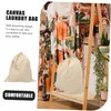 Ciieeo Unique Designtravel Drawstring Bags Canvas Laundry Bag Closure Pockets