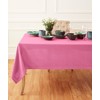 Solino Home Flamingo Pink Linen Tablecloth 60 x 120 Inch