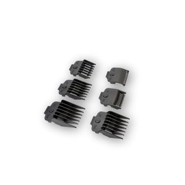 TPOB SLIME Guards (slime 2) 6 Professional Hair Guides plastic combs for different hair cutting lengths (Black)