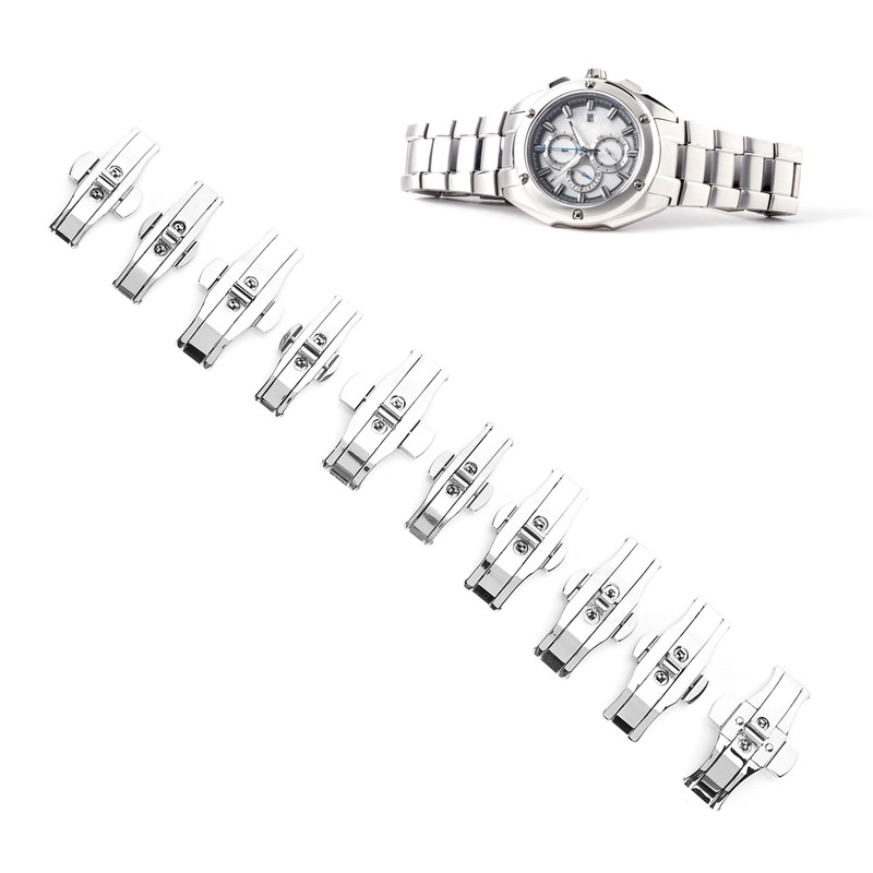 10pcs Watch Clap Buckle Folding Watch Strap Clasp Buckle Watch