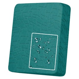 MAXIJIN Waterproof Sofa Seat Cushion Cover Jacquard Sofa Seat Cover Non-Slip Couch Seat Slipcover Protector Replacement for Individual Cushion with Elastic Bottom (Blackish Green, 1 Seater)