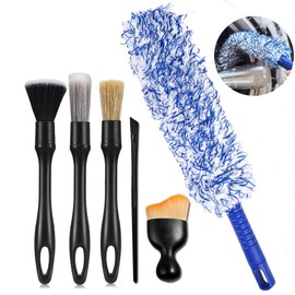 Wheel Brush, Tire Wheel, Car Wash Brush, 6 Types, Set of 6, Detail Brush, For Car Body, Cleaning Gap Cleaning, Scratch-Resistant, Car Wash Set, Car Wash, Brush Brush, Car Wash, Car Goods, Car