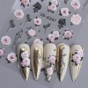 Rose Nail Art Stickers Decal, Retro 5D Embossed Nail Stickers