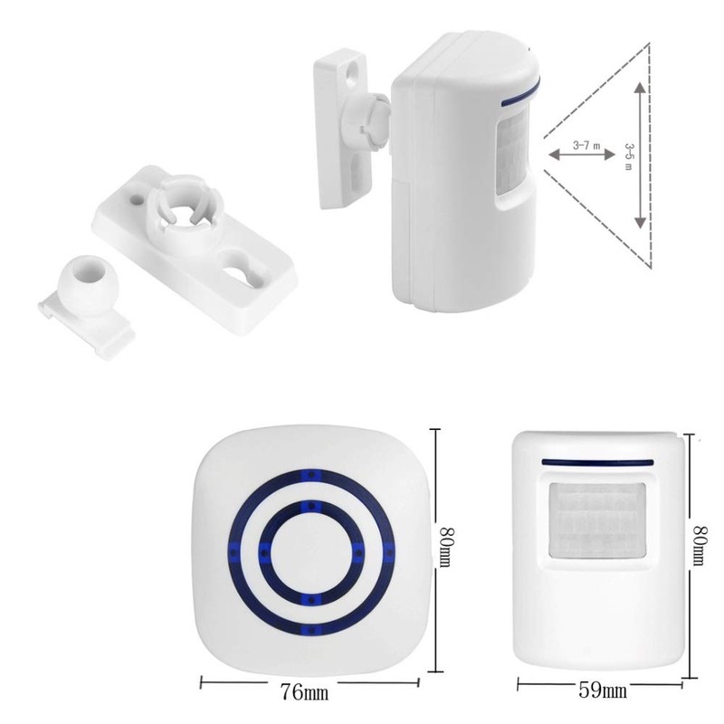 axGear Wireless Doorbell PIR Motion Sensor Driveway Chime Alarm Home