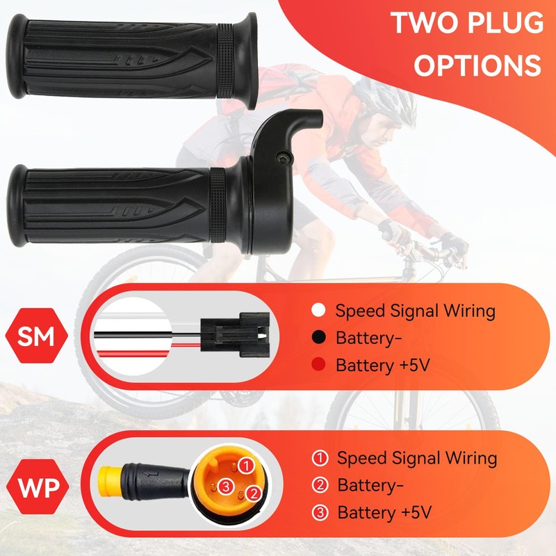Frdhee Electric Bike 20X Full Twist Throttle, Right Handle Throttle