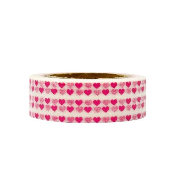 allydrew Colorful Washi Masking Tape, Mini Red Hearts