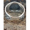 Kiss of Leather Viking Compass Vegvisir Ring 925 Sterling Silver